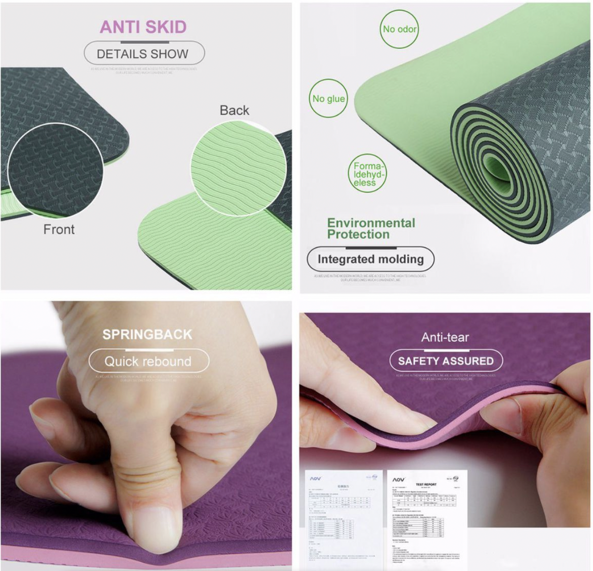 Yogi Eco-Friendly Non-Slip TPE Double Sided Yoga Mat - Gym Accessory — by Seller — Sports & Outdoors — new product in South Africa