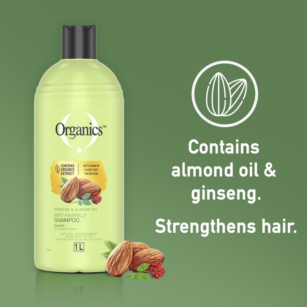 Organics Ginseng and Almond Oil Anti Hair Loss Shampoo 1L — by Seller — Beauty & Personal Care — new product in South Africa