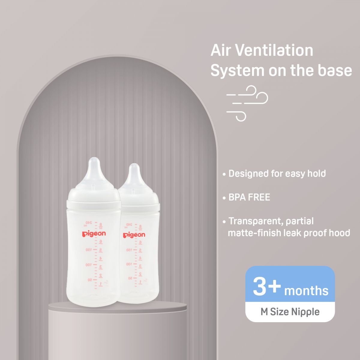 Pigeon Wide Neck SofTouch PP Baby Bottle Twin Pack 240ml with M Nipple — by Seller — Baby & Kids — new product in South Africa