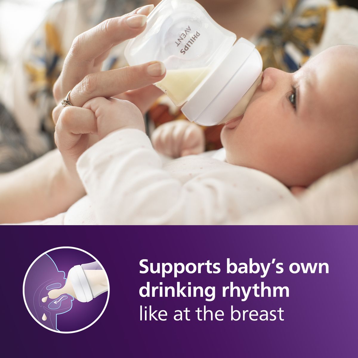 Philips Avent Natural Response Baby Bottle 4oz/125 ml with Slow Flow2 Teat — by Seller — Baby & Kids — new product in South Africa