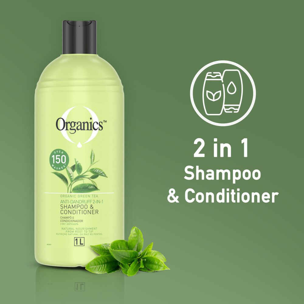 Organics Green Tea Anti Dandruff 2in1 Shampoo and Conditioner 1L — by Seller — Beauty & Personal Care — new product in South Africa
