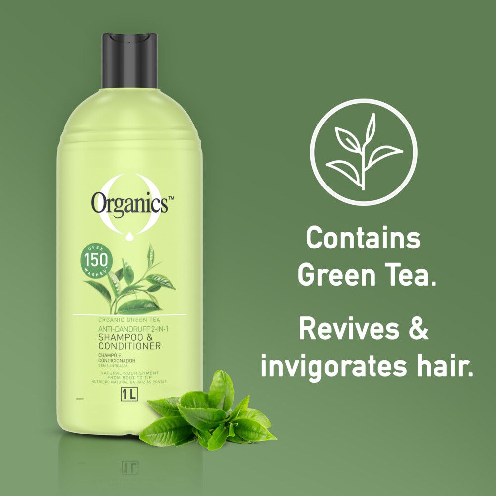 Organics Green Tea Anti Dandruff 2in1 Shampoo and Conditioner 1L — by Seller — Beauty & Personal Care — new product in South Africa