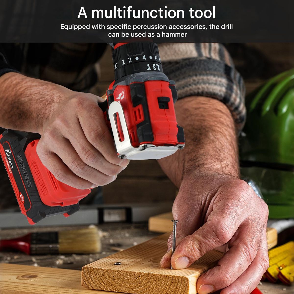 POINTEKX 55NM Brushless Cordless Drill Electric Impact Drill Set — by Durban Living & Co — Tools & DIY — new product in South Africa