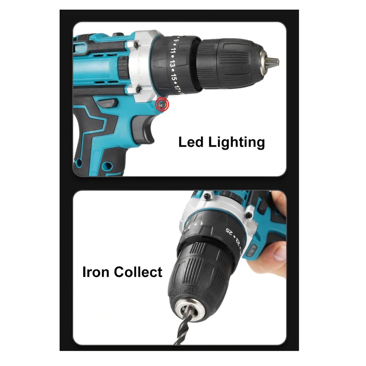 24Pc 2-in-1 Electric Cordless Drill & 2 Batteries, Carry Case & Work Gloves — by Durban Living & Co — Tools & DIY — new product in South Africa