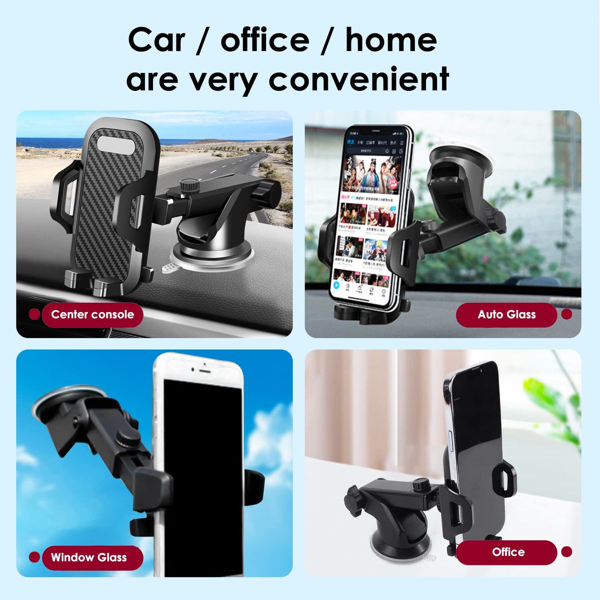 Suction Cup & Vent Mount Car Phone Holder — by Durban Living & Co — Auto & Parts — new product in South Africa