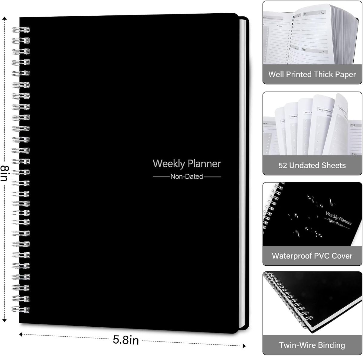 A5 Weekly Planner with Spiral Binding — by Seller — Office & Stationery — new product in South Africa