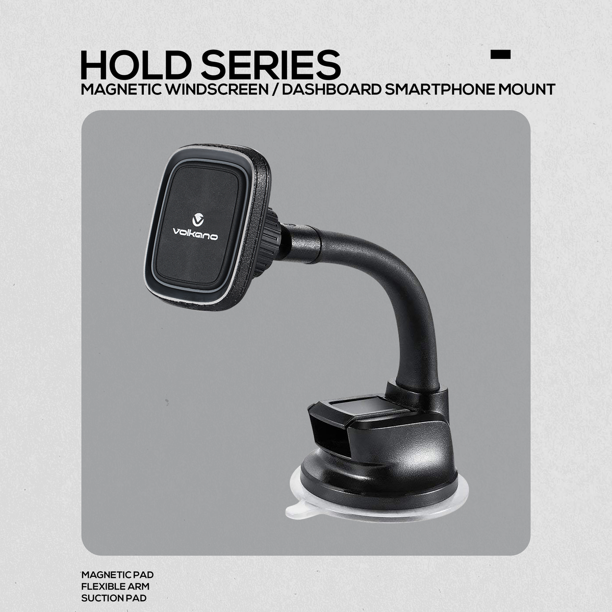 Volkano Magnetic Car Phone Holder - Flexible & Secure-Suction Mount — by Durban Living & Co — Auto & Parts — new product in South Africa