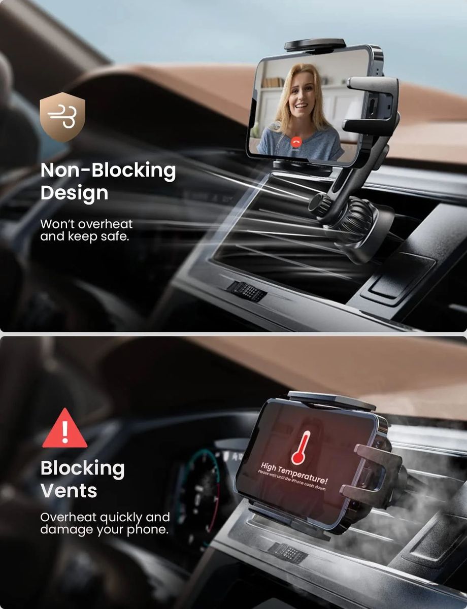 PEACHZ Car Phone Mount Air Vent Holder - Universal Smartphone Car Mount — by Durban Living & Co — Auto & Parts — new product in South Africa