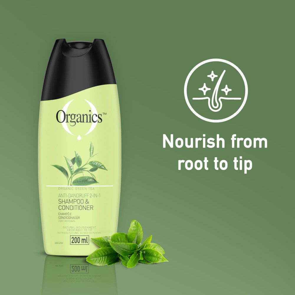 Organics Green Tea Anti Dandruff 2in1 Shampoo and Conditioner 200ml — by Seller — Beauty & Personal Care — new product in South Africa