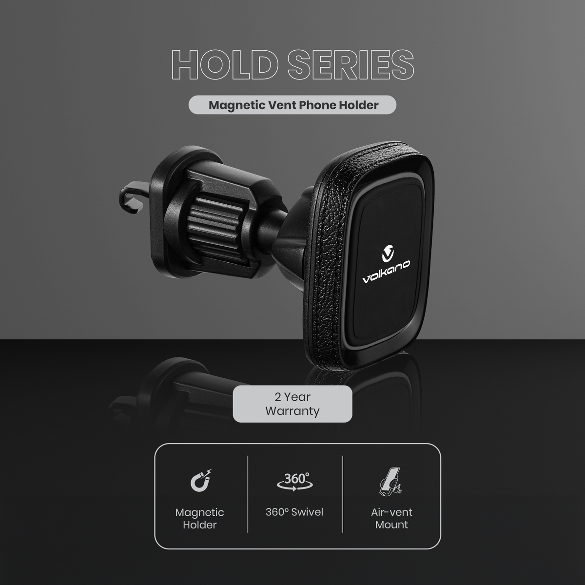 Volkano Hold Series Magnetic Car Phone Holder - Adjustable Air Vent Mount — by Seller — Auto & Parts — new product in South Africa
