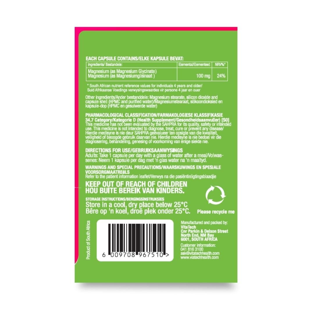 VITATECH Magnesium Glycinate 30 Veggie Capsules — by Seller — Health & Medical — new product in South Africa