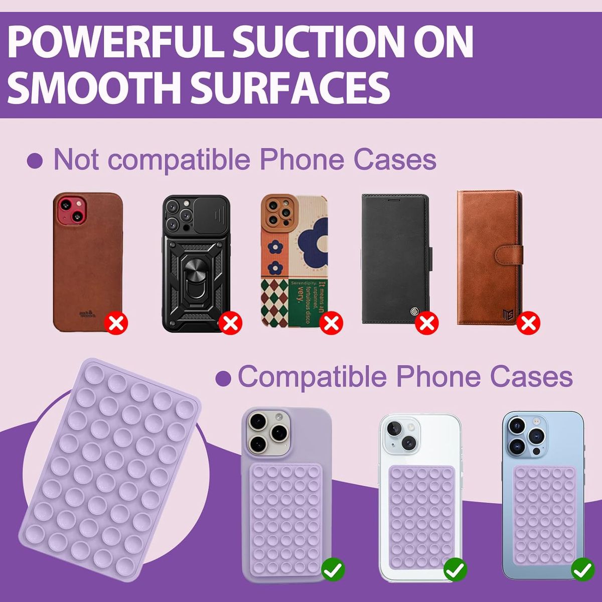 Silicone Suction Phone Case Adhesive Mount, Hands-Free Sticky Phone Grip — by Seller — Phones & Accessories — new product in South Africa